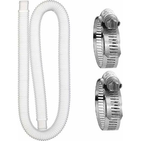 Tuyau de Remplacement de Piscine, Tuyaux De Piscine, Avec 2 Connecteurs Métalliques, pour Piscine Hors Terre Tuyau de Remplacement de Pompe de Filtre de Piscine (1/2)