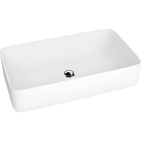 Vasque à poser LAVITA Vasque à poser élégante et compacteProduit en porcelaine de haute qualité rectangulaire 60,5x34x11 cm Blanc Matt