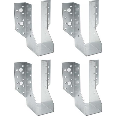 Sabot de Charpente Equerre en U Type A 9020575mm Acier Galvanise Sabot Charpente à Ailes Extérieures Support Poteau Bois Poutre Bois Rampe Escalier.. (1/3)