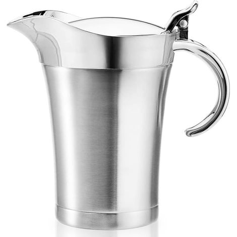 Pichet à Sauce 450ml en Acier Inoxydable 304 Saucière Isotherme Double Paroi Haute Qualité (1/5)