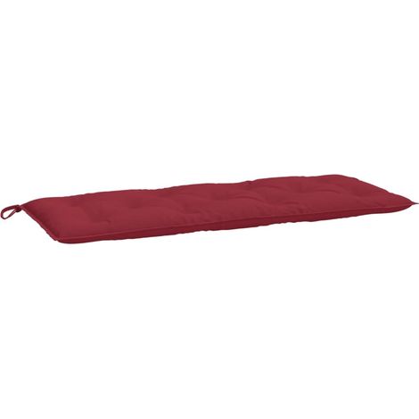 Cojín de banco de jardín tela Oxford rojo tinto 120x50x7 cm vidaXL