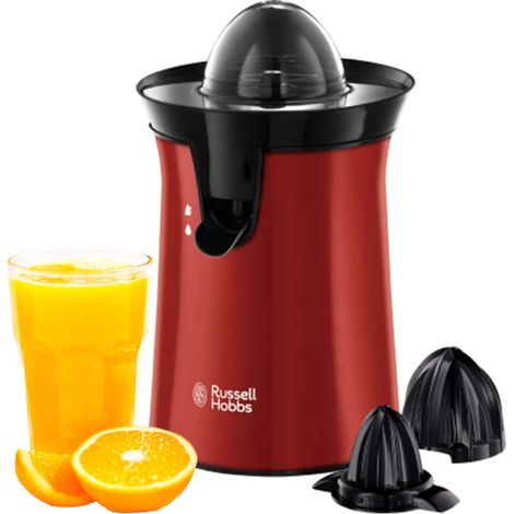 Russell Hobbs 26010-56 Colours Plus Spremiagrumi Elettrico 60W 2 Coni Rotazione Bidirezionale Antigoccia colore Rosso (1/5)