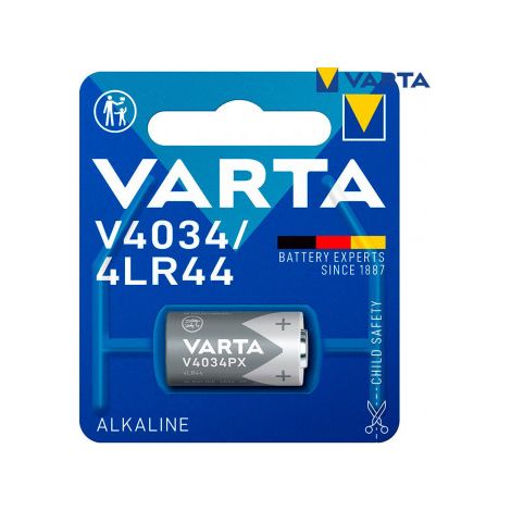 Pila Varta alkalina v4034px - 4lr44 6v blíster 1 unid ø13x25.2mm