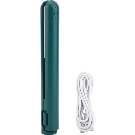 Mini lisseur 2 en 1 USB en céramique, lisseur et boucleur, fer plat vertical (1/3)