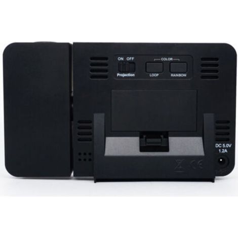 Réveil à Projection Numérique, Température Intérieure et Extérieure, Prévisions Météo, Affichage de la Date Jour 12/24H, Fonction Snooze, Port de Charge USB, 8 Ccouleurs de Rétroéclairage (1/5)