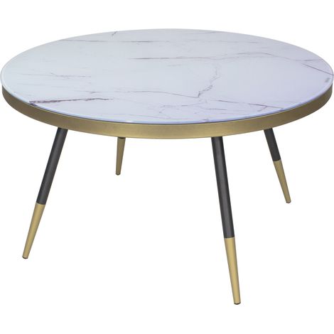 MOG CASA Mesa de café con Tapa de Vidrio - Cullen C1 (80cm) (1/5)