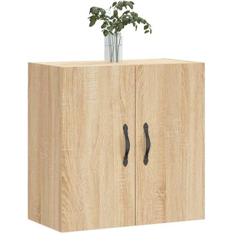 Armoire Murale en Bois de Pin Massif 60x31x60 cm - Meuble de Rangement Mural avec Porte, Style Scandinave pour Salon, Chambre ou Entrée (1/5)