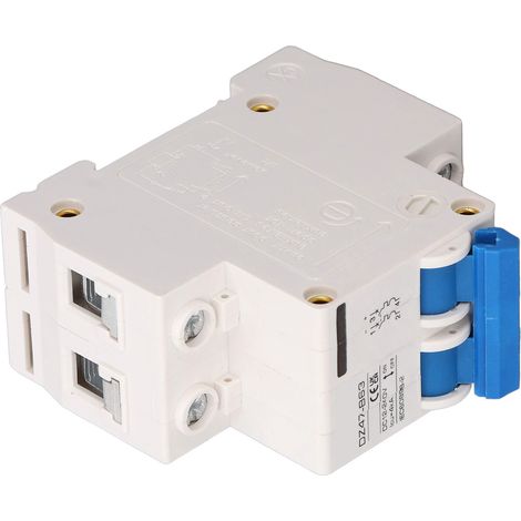 Disjoncteur solaire CC 2 pôles, interrupteur protection surcharge haute sensibilité, 12-240V CC, 4kA, 6A (1/5)