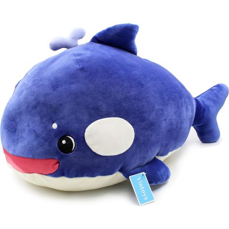 Coussin dauphin géant très doux de 50 cm, peluche poisson en peluche