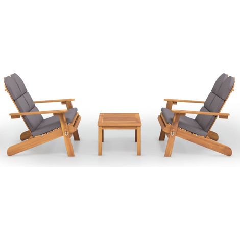 Maison Exclusive - Ensemble de salon de jardin Adirondack 3 pcs bois acacia solide (1/5)
