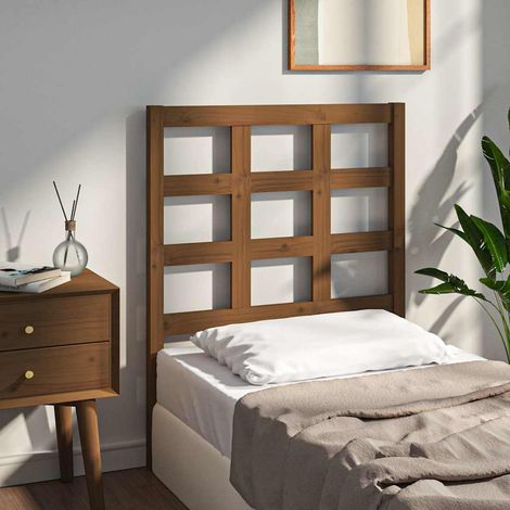 vidaXL Cabecero de cama madera maciza pino marrón miel 80,5x4x100 cm (1/5)
