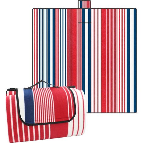 Manta de picnic de 200 x 200 cm, impermeable, para playa y jardín, mantel grande para picnic familiar (4-6 personas). (1/4)