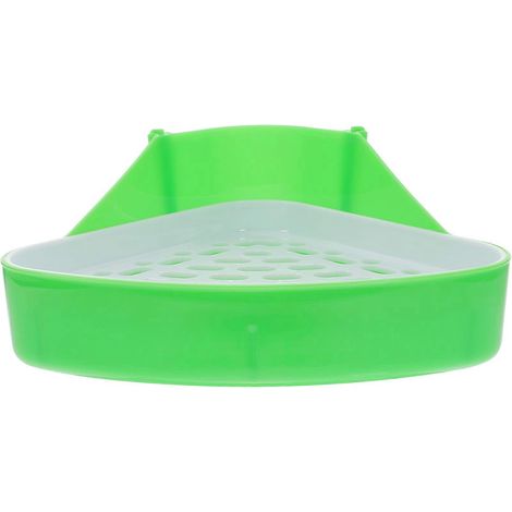 Bac à litière pour cobayes, cage de toilette pour petits animaux, bac à litière d'angle, lot de 2 (1/5)