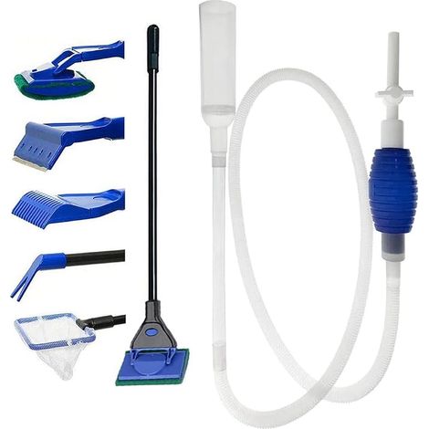 Aquarium Cleaning Kit Gravel Siphon Pump, Manual Aquarium Cleaner Water Change Algae Removal