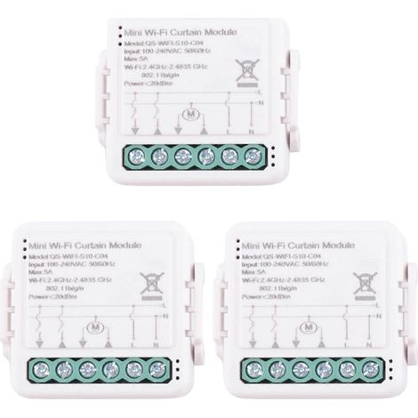 3 modules de commande de rideaux intelligents WiFi Tuya pour moteur électrique de volet roulant, avec application de contrôle à distance Smart Life. (1/5)