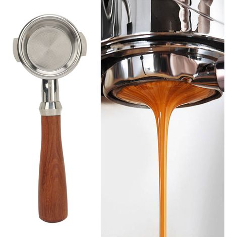 Geeignet für Expobar E61 Kaffeemaschinen mit bodenlosem Filterhalter, Edelstahl-Filterhalterkopf, Massivholzgriff und E61 Brühkopf. (1/5)