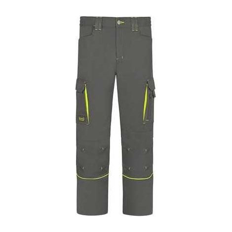 Pantalon stretch con vivos fluor gris L9000 Talla 42 VESIN