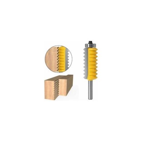 8-mm-Schaft-V-Fräser für Keilzinkenverbindungen, Leimfräser für Holzzapfenverbindungen, CNE-Zapfenfräsmaschine (Größe: 8 x 19 x 54) - Crezuo (1/4)