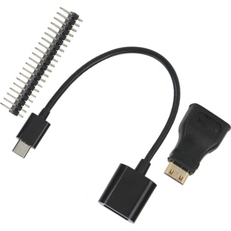 Beyamis Adaptateur Mini HD vers HD, câble d'alimentation micro USB vers USB femelle 40 broches pour kit Raspberry Pi Zero Pin (1/5)