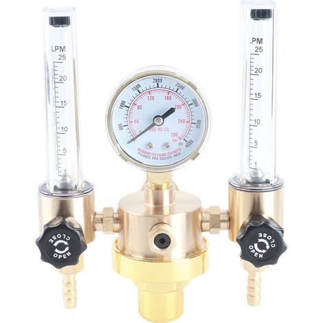 Détendeur Gaz Argon Double Tuyau Débitmètre Filetage Mâle G5/8 pour Soudage (1/5)