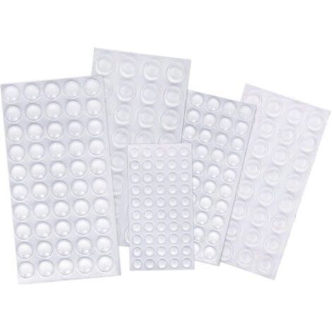 214Pcs Pieds Adhésifs Transparente, Butées de Protection en Caoutchouc pour Meubles, Tampons Autoadhésifs