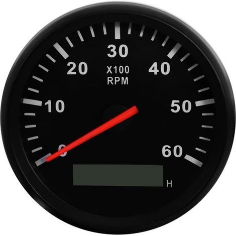 1 pièce Jauge de carburant, Tachymètre marin diesel 0-6 000 tr/min, Compteur moteur bateau et véhicule automobile, montage frontal (1/4)