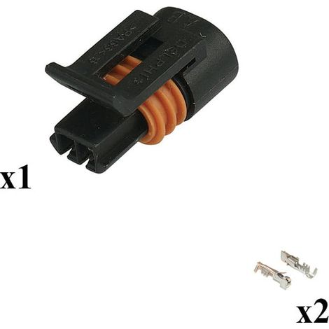 Kit connettore Metri-Pack 150.2 porta femmina 2 vie nero