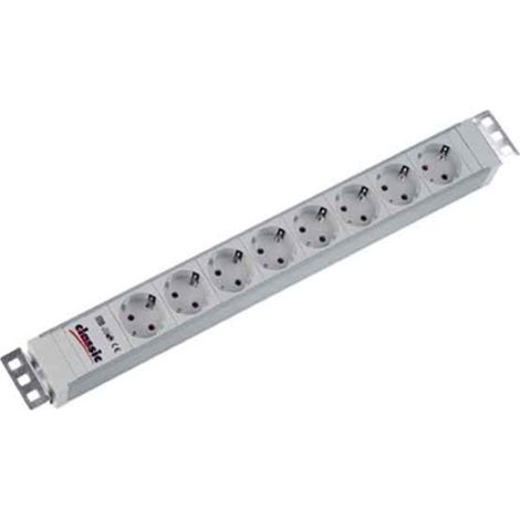 BACHMANN Bachmann 8x Schuko - 2m - 2 m - 8 sortie(s) CA - Type F - Plastique - Gris - Plastique (333.601)