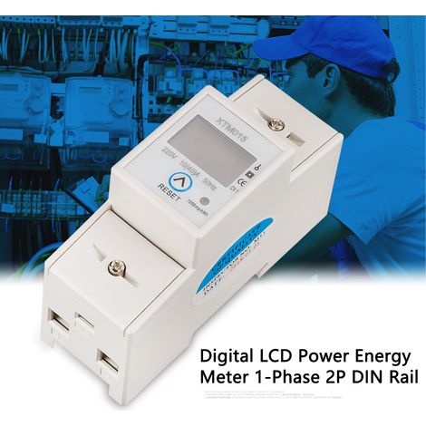 220 V 10(40) A digitaler 1-phasiger 2-Leiter-2-poliger DIN-Schienen-Stromzähler, elektronischer kWh-Zähler (1/5)