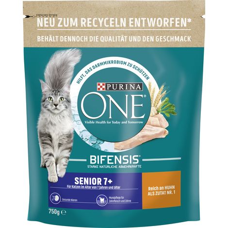 Purina ONE Senior 7+ reich an Huhn und Vollkorn-Getreide 750 g