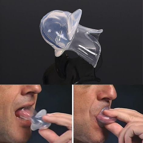 Dispositif anti-ronflement silicone transparent – 2 pièces avec étui – Technologie de maintien de la langue – Outil de sommeil efficace - Tool2pcs-transparent (1/4)