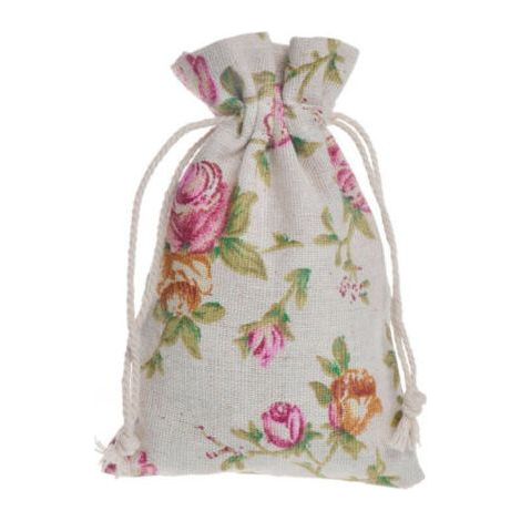 Lot of 50 Linen Burlap Bags, Small Fabric Bags Cotton Bag 10 x 14cm Burlap Bag Fabric Pouch Drawstring Bag (1/4)