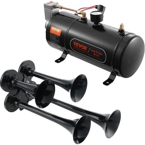 Kit de Klaxon de Train, Sortie Sonore de 150dB, Taille de Compresseur Compacte (1/2)