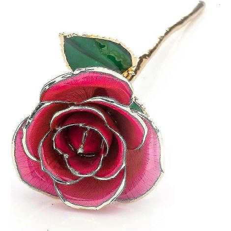 4K vergoldete Rose, handgefertigte Aufbewahrungsrose „Ewige Rose“ mit Halter und Geschenkbox, geeignet für Ehefrauen, Freundinnen/Muttertag/Geburtstage/Hochzeitstage (1/4)