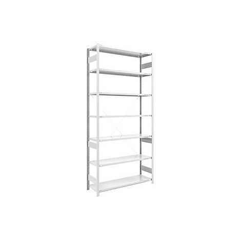 eurokraft pro Scaffale a innesto a ripiani lunghi RAL 7035