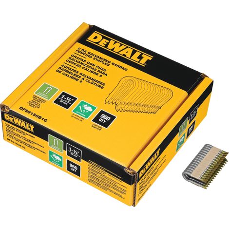 DEWALT DFS9175B1G-QZ (pkt of 960) Galv fencing staples G9 45mm
