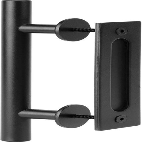Poignées de porte carrées en acier inoxydable, style vintage, noires, pour portes coulissantes de grange, 1 pièce, pour maison ou hôtel. (1/5)