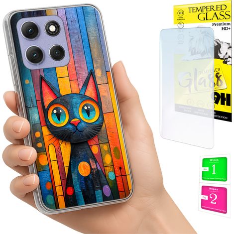 Funda para Motorola Moto G86 Power Photo Case Back Kitten + cristal 9H (1/5)