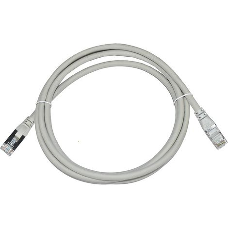 Cordon de brassage gris 4 paires RJ45 S-FTP Cat.6A LSZH longueur 1 m - ID CABLES