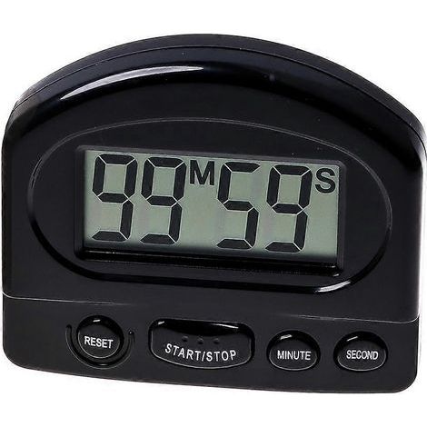 Großer digitaler elektronischer Küchentimer mit magnetischem Ständer für Kochen, Sport, Spiele, Büro und Meetings (schwarz) – 8,20 x 6,20 x 1,70 cm – Schwarz (1/4)