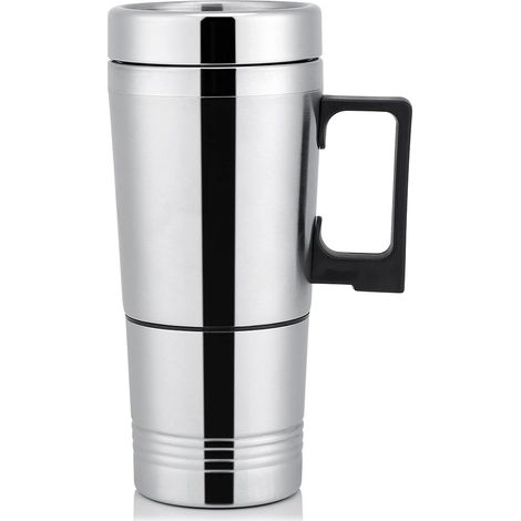 Taza Termo 24 V Car Heated Mug, 12 V Cigarette Lighter Kettle, 12 V, 24 V, 300 ml Car Electric Coffee Tea Water Cup Vehicle Heating Drink Mug (1/5)