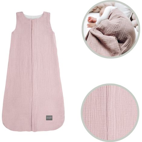 Saco de dormir de muselina talla S (4-24 meses) Rosa