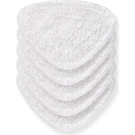 Lot de 6 housses de rechange pour nettoyeur vapeur Vileda, Steam pour chiffons en fibre super fine Vileda - Durable et ajustement parfait - Lavables - Réutilisables (blanc)