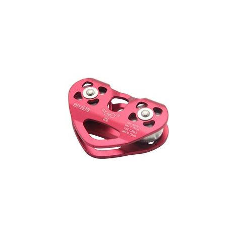 Poulie tandem double axe en forme de cœur, pour escalade, levage et tyrolienne – (1/5)