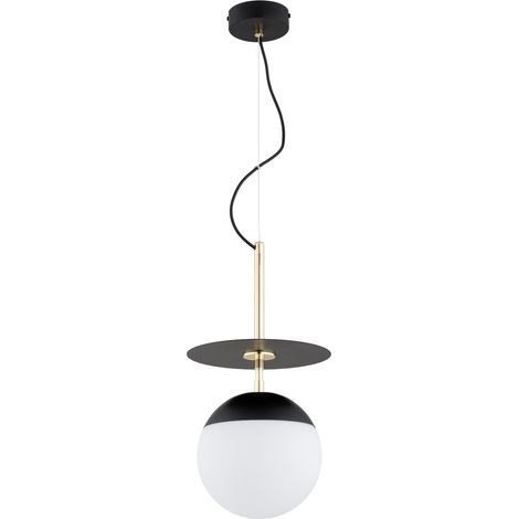 Suspension déco noir/or boule blanche 1xE27 Alfa QEENCY (1/2)