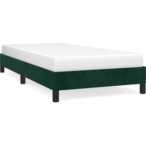 Maison Exclusive - Giroletto senza Materasso Verde Scuro 90x190 cm in Velluto