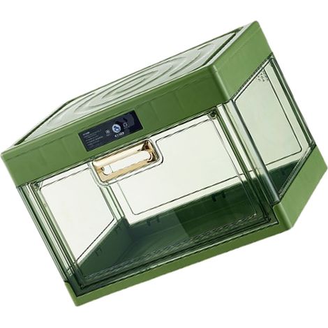 Stapelbare, staubdichte Aufbewahrungsbox für Wasserbecher und Kaffeegläser, mit Deckel, grün, UV-beständig, 38 x 27,5 x 27 cm / 15,0 x 10,8 x 10,6 Zoll (1/5)