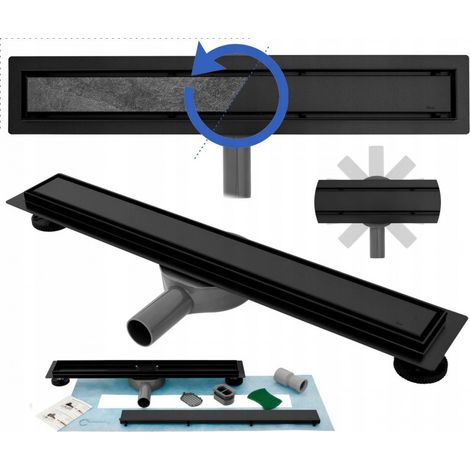 DRAIN LINÉAIRE NEO PRO 2 EN 1 BLACK 50 CM (1/5)