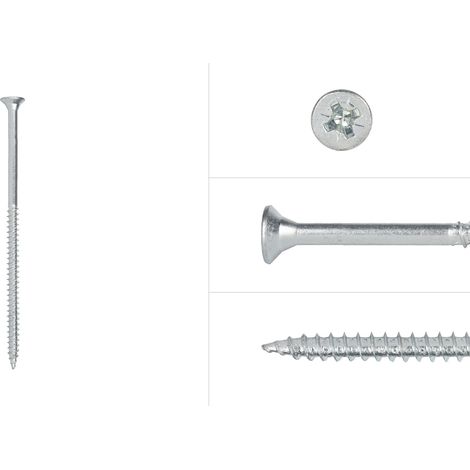 Spanplattenschrauben verzinkt 5 x 100 mm Pozidrive Teilgewinde -