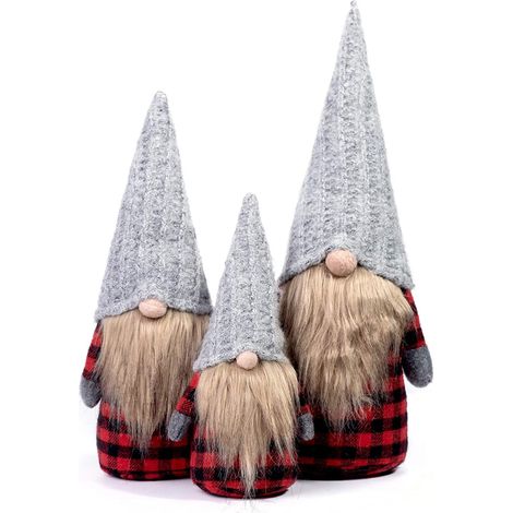 WEIHNACHTSWICHTEL TUTUMI YX055 RED GREY 30+40+50CM (1/5)